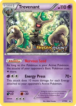 XY Black Star Promos Trevenant Pokémon card